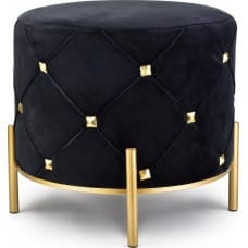Affek Design TULLY Puf czarny h40x46cm