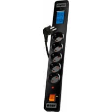 Acar Listwa zasilająca Acar digital Schuko przeciwprzepięciowa 5 gniazd 5 m czarna (W1660)