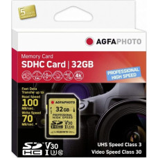 Agfaphoto Karta AgfaPhoto SDHC 32 GB Class 10 UHS-I/U3 V30 (10605)