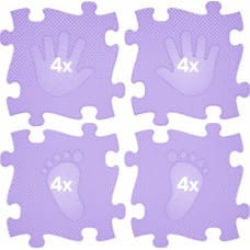 Askato PROMO Mata podłogowa 16 elementów Magic Set liliowa MFK-044-4