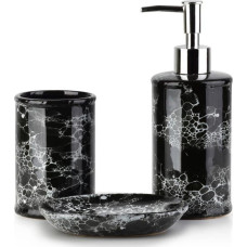 Bathlab Dozownik do mydła Bathlab ODETTE BLACK Komplet łazienkowy