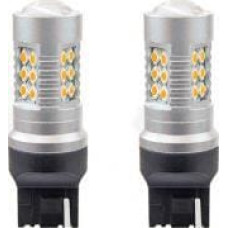 Amio Żarówki 1156 led canbus 24smd 3030 t20 7440 w21w amber 12v/24v