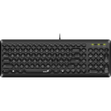GE nius Slimstar Q200, klawiatura CZ/SK, klasyczna, cicha rodzaj przewodowa (USB), czarna, nie