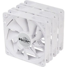 Akasa ventilátor Viper, White Fan 12cm, 120x120x25mm, HDB, 4 pin PWM, 3ks v balení, bílá