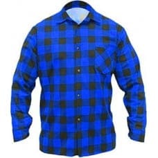 Dedra Koszula flanelowa niebieska w kratę Dedra BH51F2-XXXL