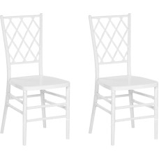 Beliani Zestaw 2 krzeseł do jadalni biały CLARION