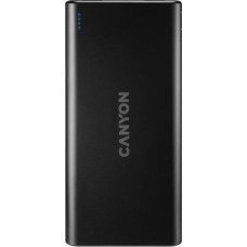 Canyon PB-106 Power bank 10000mAh Li-poly battery, Input 5V/2A, Output 5V/2.1A(Max), USB cable length 0.3m, 140*68*16mm, 0.24Kg, Black
