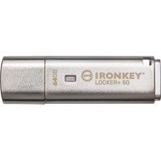 Kingston IronKey Locker+ 50 64 GB (aluminium, USB-A 3.2 Gen 1)