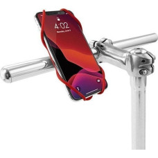 Noname Uchwyt telefonu komórkowego Bone Bike Tie 3, na rower, regulowany rozmiar, czerwony, 4.7-7.2