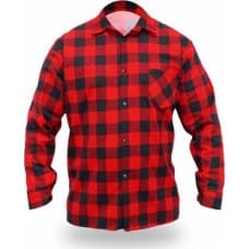 Dedra koszula flanelowa czerwona, rozmiar XXL, 100% bawełna (BH51F1-XXL)