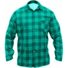 Dedra koszula flanelowa zielona, rozmiar XL, 100% bawełna (BH51F4-XL)