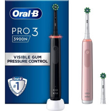 Oral-B Braun Oral-B Pro 3 3900N Gift Edition, electric toothbrush (black/pink, incl. 2nd handpiece)