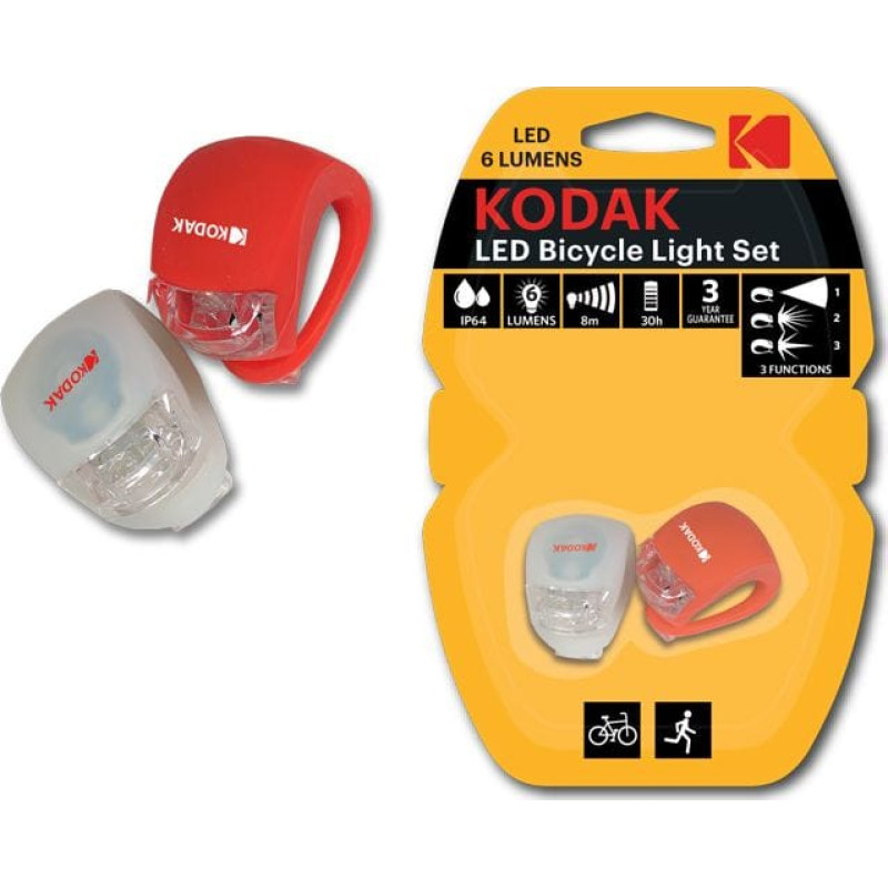 Kodak Lampki Rowerowe / Na Hulajnogę Led Kodak 2 Szt. Przód + Tył Ip64 (SB5134)