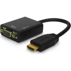 Savio Adapter AV Elmak HDMI - D-Sub (VGA) czarny (CL-23)