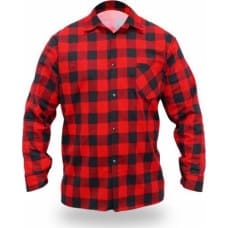 Dedra koszula flanelowa czerwona, rozmiar L, 100% bawełna (BH51F1-L)