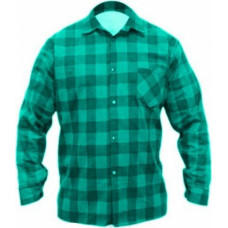 Dedra koszula flanelowa zielona, rozmiar M, 100% bawełna (BH51F4-M)