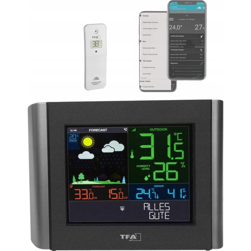 TFA 35.8000.01 VIEW METEO WLAN Radio Weather Station