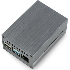 OEM Obudowa do Raspberry Pi 4B z wentylatorem - aluminiowa - szara
