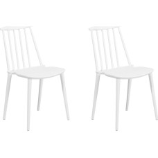 Beliani Zestaw 2 krzeseł do jadalni biały VENTNOR