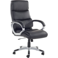 Shumee Krzesło biurowe Shumee Fotel biurowy regulowany ekoskóra czarny KING