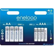 Panasonic Eneloop zestaw 4x AA 2000mAh + 4x AAA 800mAh