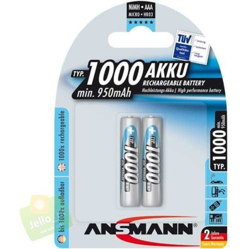 Ansmann Akumulator MaxE AAA / R03 950mAh 2 szt.