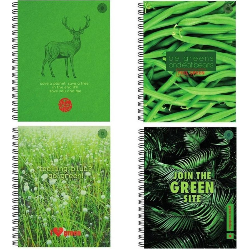 Ziemia Obiecana Zeszyt A5/80K kratka Think Green (5szt)
