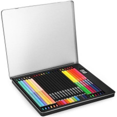Easy Stationery Kredki 24 kolory mix w metalowym pudełku EASY