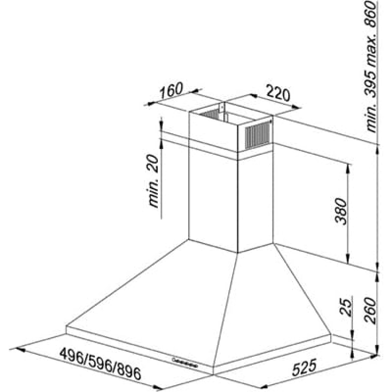 Maan Okap MAAN Vela 2 60 biały