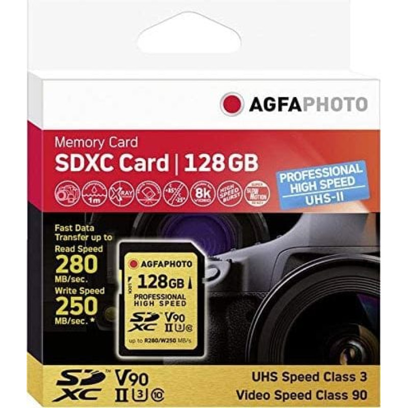 Agfaphoto SDXC UHS II 128GB Professional High Speed U3 V90