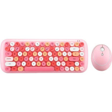 Mofii Bezprzewodowy zestaw klawiatura + myszka MOFII Candy 2.4G (różowy)