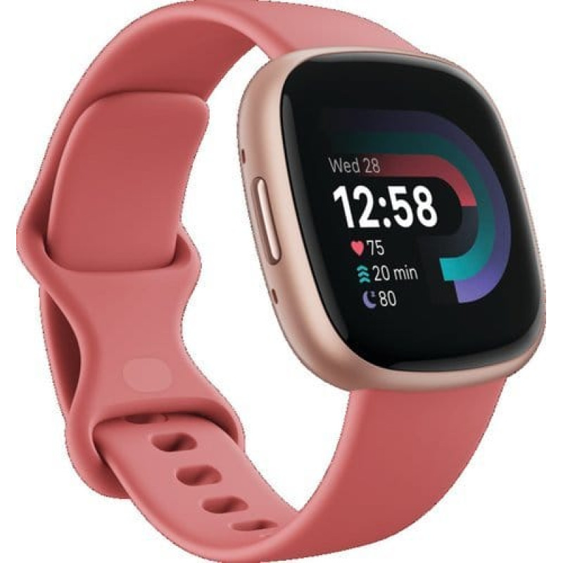 Fitbit Versa 4 Smartwatch pink sand/copper rose aluminium