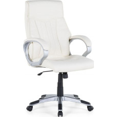 Shumee Krzesło biurowe Shumee Fotel biurowy regulowany ekoskóra biały TRIUMPH