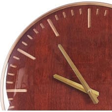 Beliani Zegar ścienny 43 cm brązowo-złoty BRUGG