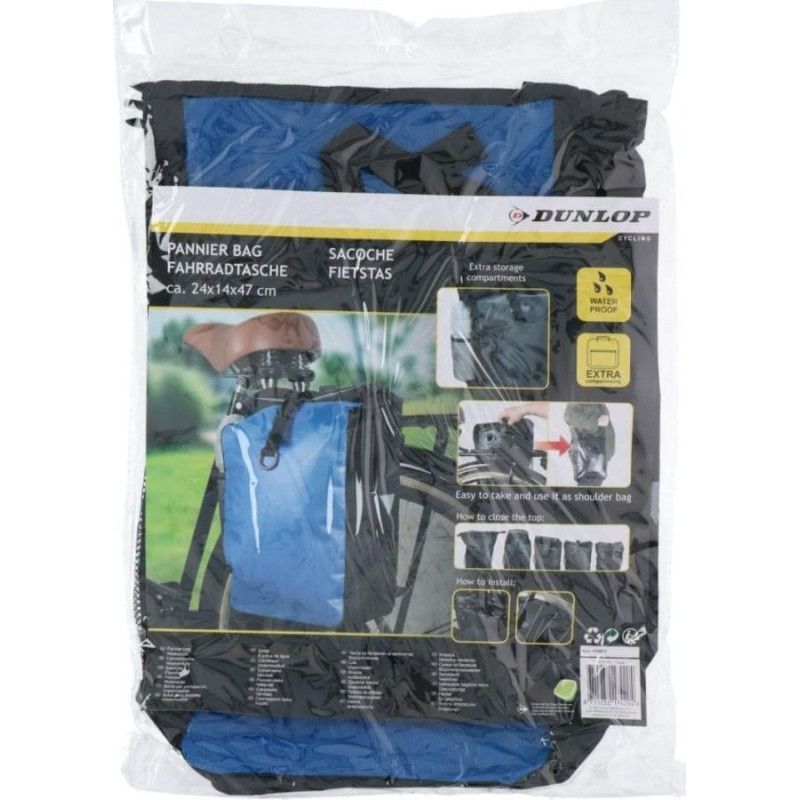 Dunlop Torba rowerowa na bagażnik wodoszczelna sakwa Dunlop