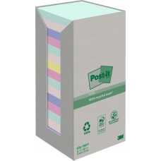 Post-It 3M Ekologiczne karteczki samoprzylepne Post-it®, NATURE, pastelowe, 76x76mm, 12x100 kart.