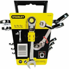 Stanley Zestaw kluczy płasko-oczkowych z grzechotką i przegubem 10-19mm 6szt. (4-91-444)