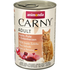Animonda Carny Adult flavour: chicken. turkey. duck hearts - wet cat food - 400g