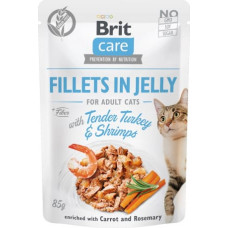 Brit Care Cat Fillets In Jelly Tender Turkey&Shrimps 85g