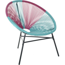 Shumee Krzesło rattanowe różowo-niebieskie ACAPULCO