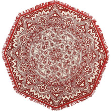 Beliani Dywan okrągły orientalny nadruk 120 cm czerwono-kremowy MEZITILI
