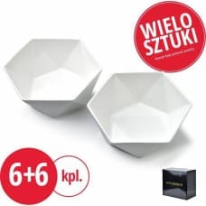 Affek Design PAKIET RALPH WHITE Kpl.2 miseczek 6kpl+6kpl GRATIS 15,5/17xh7cm 750ml razem 24szt