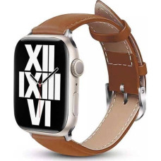 Crong Noble Band - Pasek z naturalnej skóry do Apple Watch 42/44/45/49 mm (Mokka)
