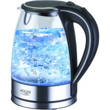 Adler AD 1225 electric kettle 1.7 L Black,Stainless steel,Transparent 2200 W