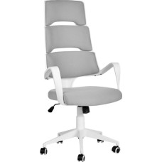Beliani Krzesło biurowe Beliani Lumarko Krzesło biurowe regulowane biało-szare GRANDIOSE!