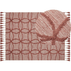 Beliani Lumarko Dywan bawełniany 160 x 230 cm czerwony KIRSEHIR!