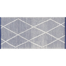 Beliani Dywan bawełniany 80 x 150 cm biały z niebieskim SYNOPA Lumarko!