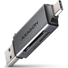 Axagon Czytnik Axagon CRE-DAC Czytnik kart zewnętrzny USB3.2 Gen 1 Type-C + Type-A SD/microSD