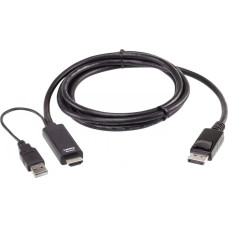 Aten Przełącznik Aten Aten 2L-7D02HDP True 4K 1.8M HDMI to DisplayPort Cable