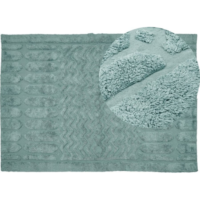 Beliani Dywan bawełniany 160 x 230 cm miętowy SIRNAK Lumarko!